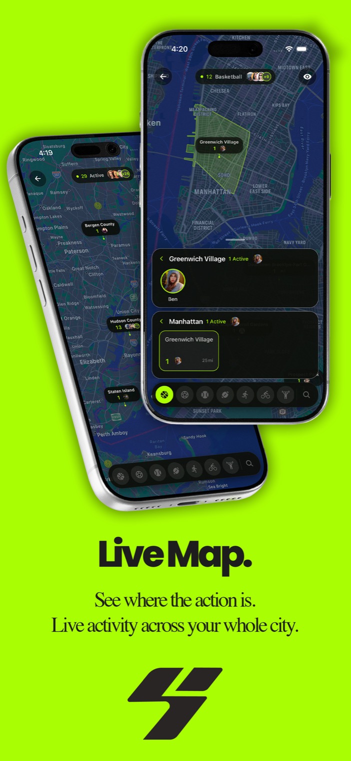 Live Map: how many players are active across each neighbourhood and county.